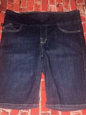 Rock & Republic Fever Bermuda Shorts Dark Blue Denim Stretch Women's 16M